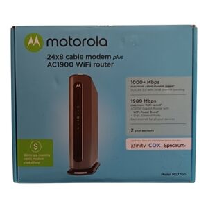 Motorola Black Modem-Router Combo with AC1900 WiFi